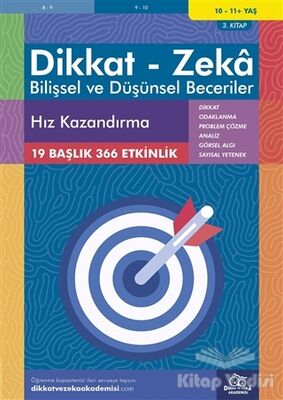 10-11 Yaş Dikkat - Zeka - Bilişsel ve Düşünsel Beceriler - Hız Kazandırma 3. Kitap - 1