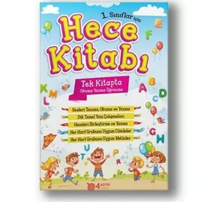 1.Sınıflar İçin Hece Kitabı - 4 Adım Yayınları