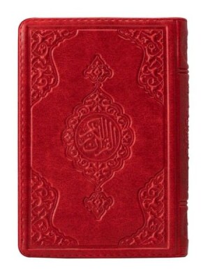 2 Renkli Kırmızı Çanta Boy Kur'an-I Kerim (Yaldızlı-Kılıflı) 2 Renkli Kuranı Kerimler - Hayrat Neşriyat