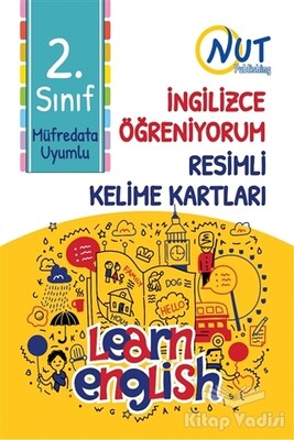 2. Sınıf İngilizce Öğreniyorum Resimli Kelime Kartları - Nut Publishing