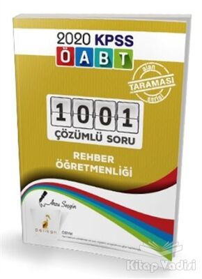 2020 KPSS ÖABT Rehberlik Öğretmenliği Alan Taraması Serisi 1001 Çözümlü Soru - 1