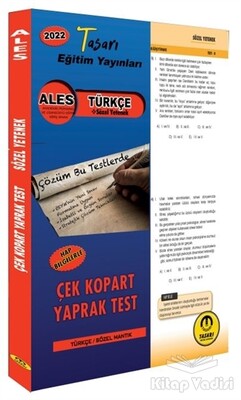 2022 ALES Türkçe Çek Kopar Yaprak Test - Tasarı Akademi Yayınları