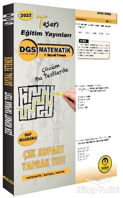 2022 DGS Matematik çek Kopar Yaprak Test - Tasarı Akademi Yayınları