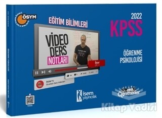 2022 KPSS Eğitim Bilimleri Öğrenme Psikolojisi Video Ders Notu - İSEM Yayıncılık