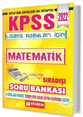 2022 KPSS Lisans Matematik Sıradışı Soru Bankası - Teorem Yayınları