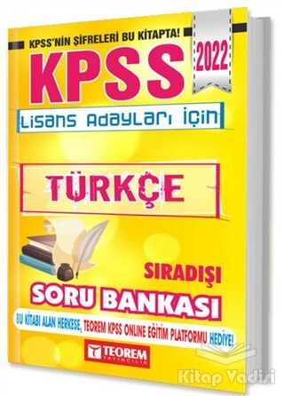 Teorem Yayıncılık - 2022 KPSS Lisans Türkçe Sıradışı Soru Bankası