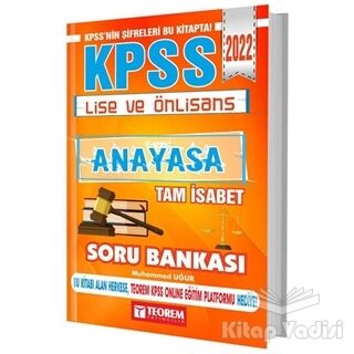 2022 KPSS Lise Ön Lisans Anayasa Tam İsabet Soru Bankası - 1