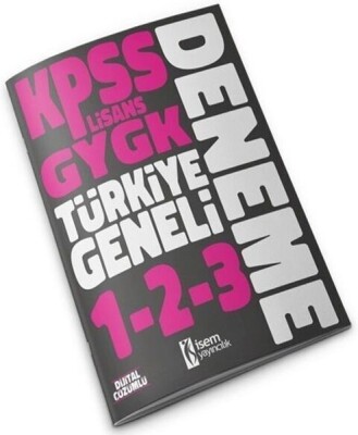 2023 KPSS Lisans GYGK Türkiye Geneli Deneme Seti 1-2-3 - İsem Yayıncılık