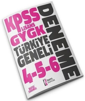 2023 KPSS Lisans GYGK Türkiye Geneli Deneme Seti 4-5-6 - İsem Yayıncılık