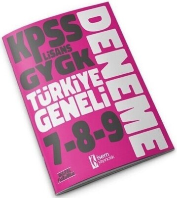 2023 KPSS Lisans GYGK Türkiye Geneli Deneme Seti 7-8-9 - İsem Yayıncılık