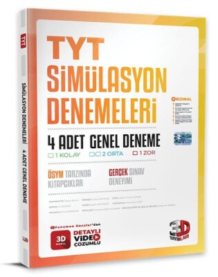 2023 TYT 4`lü Simülasyon Genel Deneme - 3D Yayınları