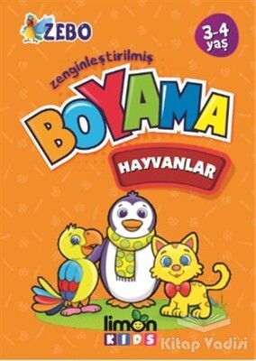 3-4 Yaş Zenginleştirilmiş Boyama - Hayvanlar - limonKIDS