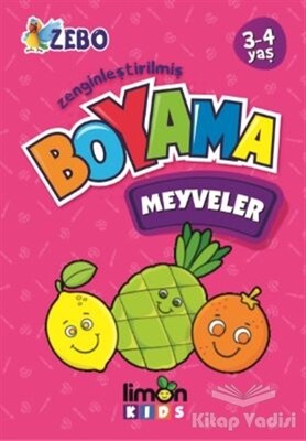 3-4 Yaş Zenginleştirilmiş Boyama - Meyveler - limonKIDS