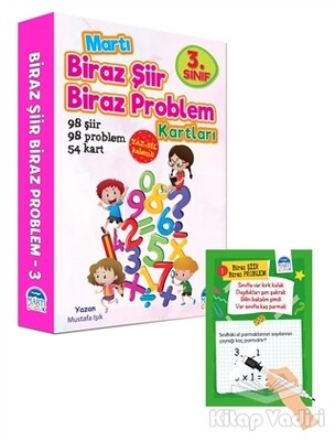 3. Sınıf Biraz Şiir Biraz Problem Kartları - Yaz Sil Kalemli - Martı Yayınları