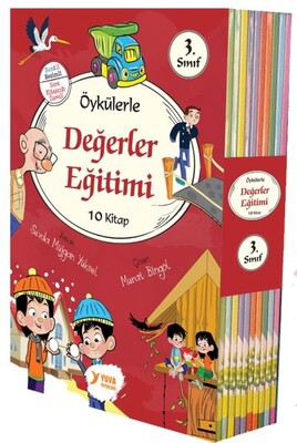 3. Sınıflar İçin Öykülerle Değerler Eğitimi 10 Kitap - Yuva Yayınları