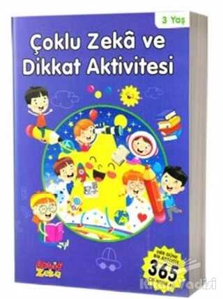Aktif Zeka Yayınları - 3 Yaş Çoklu Zeka ve Dikkat Aktivitesi - Mavi Kitap