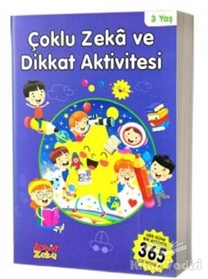 3 Yaş Çoklu Zeka ve Dikkat Aktivitesi - Mavi Kitap - Aktif Zeka Yayınları