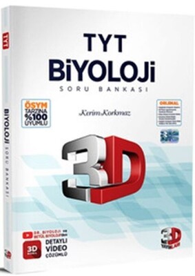 3D 2023 TYT Biyoloji Tamamı Video Çözümlü Soru Bankası - 3D Yayınları