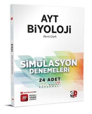 3D AYT Biyoloji Simülasyon Denemeleri - 3D Yayınları