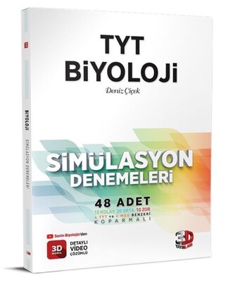 3D TYT Biyoloji 48 Simülasyon Denemesi - 3D Yayınları