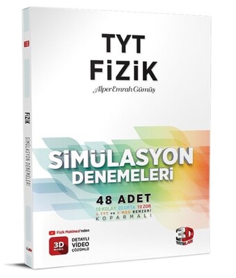 3D TYT Fizik 48 Simülasyon Denemesi - 3D Yayınları