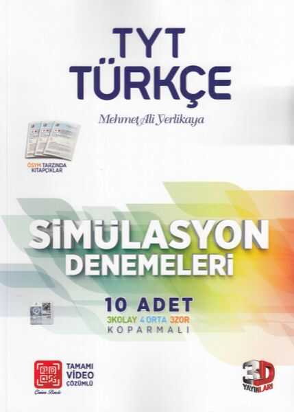 3D Yayınları - 3D TYT Türkçe Tamamı Video Çözümlü Simülasyon Denemeleri (Yeni)