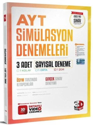 3D Yayınları 2023 AYT Sayısal 3 Simülasyon Deneme - 3D Yayınları