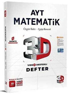 3D Yayınları AYT Matematik Video Destekli Defter - 3D Yayınları