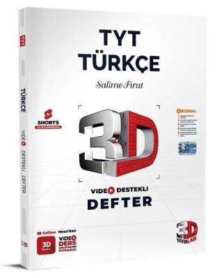 3D Yayınları TYT Türkçe Video Destekli Defter - 3D Yayınları