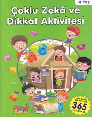 4 Yaş Çoklu Zeka ve Dikkat Aktivitesi - Yeşil Kitap - 1