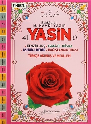 41 Yasin Türkçe Okunuş ve Mealleri Kod: F035 (Fihristli Cami Boy) - Fetih Yayınları