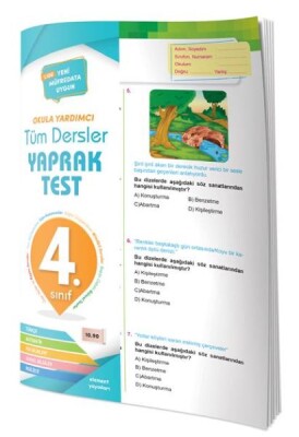 4.Sınıf Tüm Dersler Yaprak Test - 4 Element Yayınları