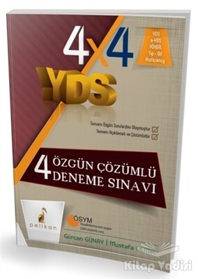 4x4 YDS 4 Özgün Çözümlü Deneme Sınavı - Pelikan Yayıncılık