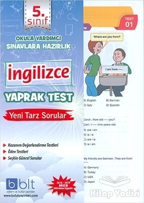 5. Sınıf İngilizce Yaprak Test - Bulut Eğitim ve Kültür Yayınları