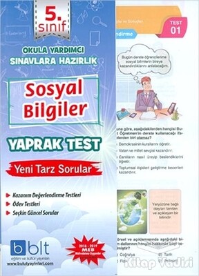 5. Sınıf Sosyal Bilgiler Yaprak Test - Bulut Eğitim ve Kültür Yayınları