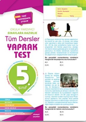 5. Sınıf Tüm Dersler Yaprak Test - 4 Element Yayınları