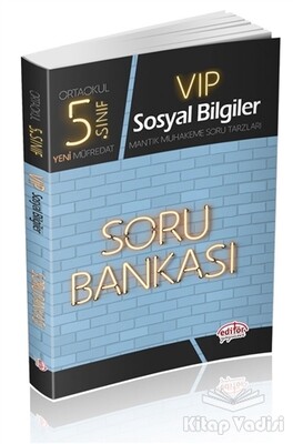 5. Sınıf VIP Sosyal Bilgiler Soru Bankası - Editör Yayınları