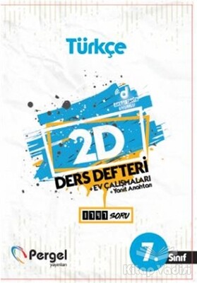 7. Sınıf Türkçe 2D Ders Defteri - Pergel Yayınları
