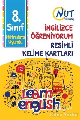 8. Sınıf İngilizce Öğreniyorum Resimli Kelime Kartları - Nut Publishing