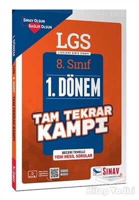 8. Sınıf LGS 1. Dönem Çözümlü Tam Tekrar Kampı - Sınav Yayınları