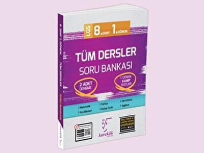 8. Sınıf LGS 1. Dönem Tüm Dersler Soru Bankası - Karekök Yayıncılık