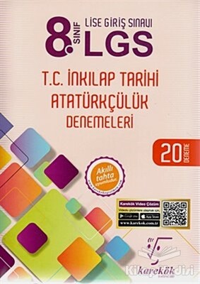 8. Sınıf LGS T.C. İnkılap Tarihi Atatürkçülük Denemeleri 20 Deneme - Karekök Yayıncılık