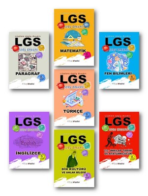 8. Sınıf LGS Tüm Dersler Soru Bankası Seti - Kitap Vadisi Yayınları LGS Grubu