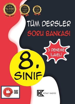 8. Sınıf Tüm Dersler Soru Bankası Video Çözümlü - Kitap Vadisi Yayınları LGS Grubu