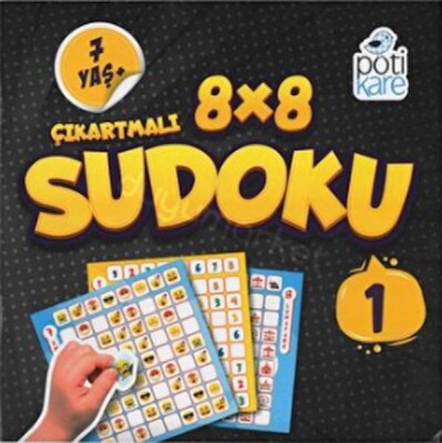 8x8 Çıkartmalı Sudoku 7+ (1) - Pötikare Yayınları