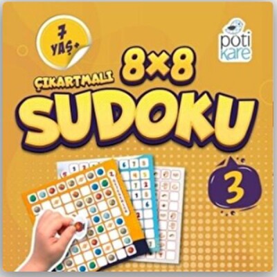 8x8 Çıkartmalı Sudoku 7+ (3) - Pötikare Yayınları