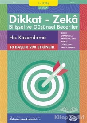 9-10 Yaş Dikkat - Zeka Bilişsel ve Düşünsel Beceriler 3. Kitap - Hız Kazandırma - 1