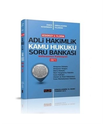 Adli Hakimlik Kamu Hukuku Soru Bankası Cilt 1 - Savaş Yayınevi