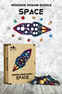 Ahşap Puzzle - Space (21 parça) - Çikolata Yayınevi