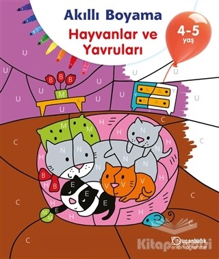 Akıllı Boyama - Hayvanlar ve Yavruları - Uçanbalık Yayınları